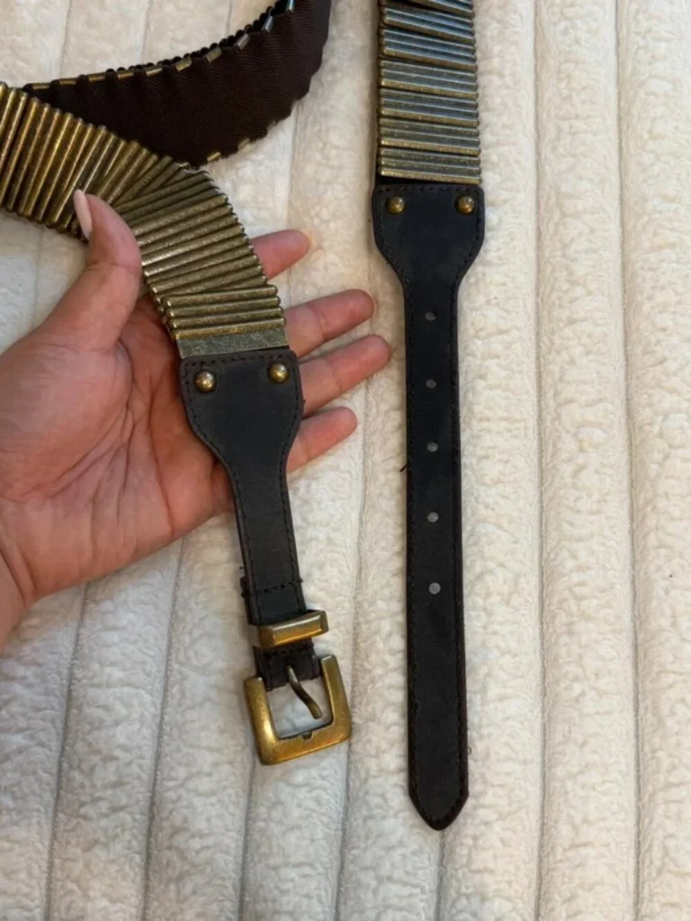 Statement Stretch Metal Plate Belt